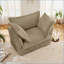 Canapé simple à assise profonde pour salon avec housse amovible Sofas & amp; 3 coussins | Chameau | Velours côtelé