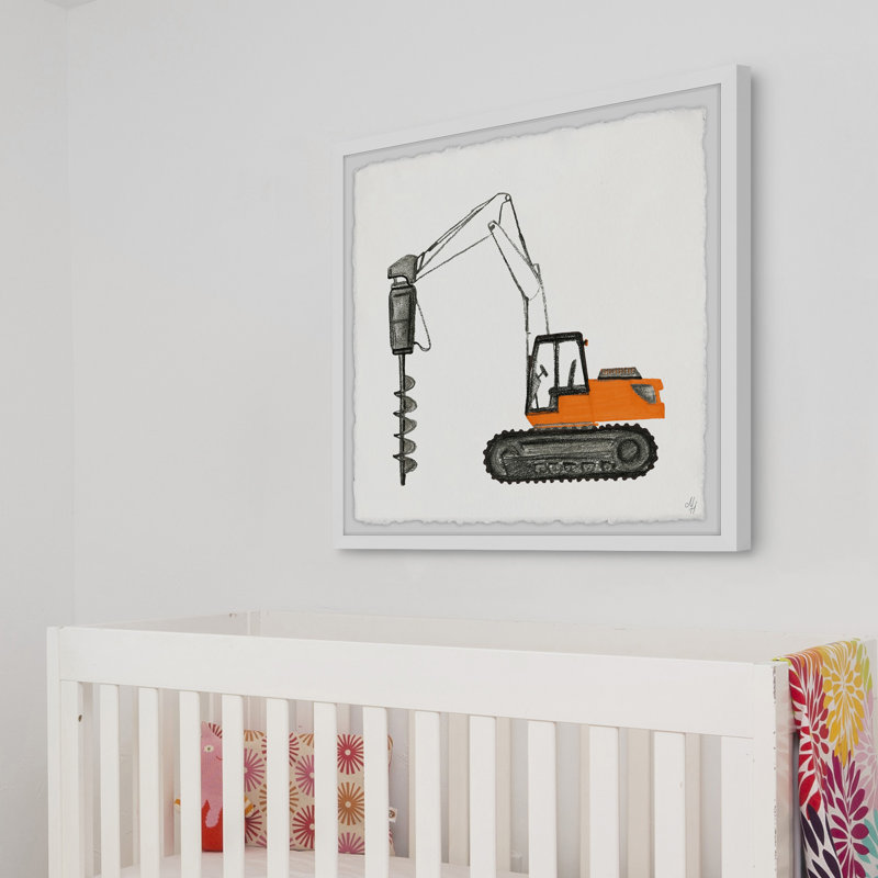 «Drilling Truck» par Roscoe, reproduction encadrée, H 12 po x l 12 po x P 1,5 po