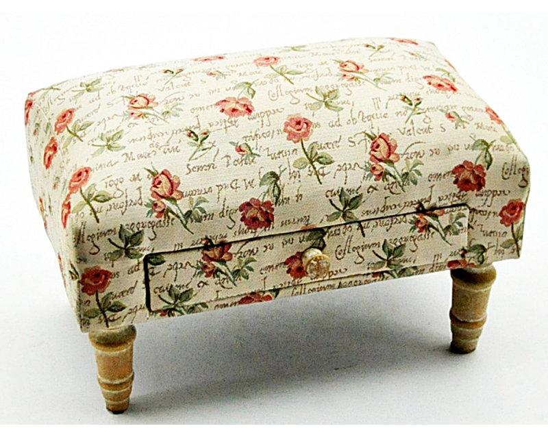Nahua 41cm Wide Rectangle Floral Standard Ottoman
