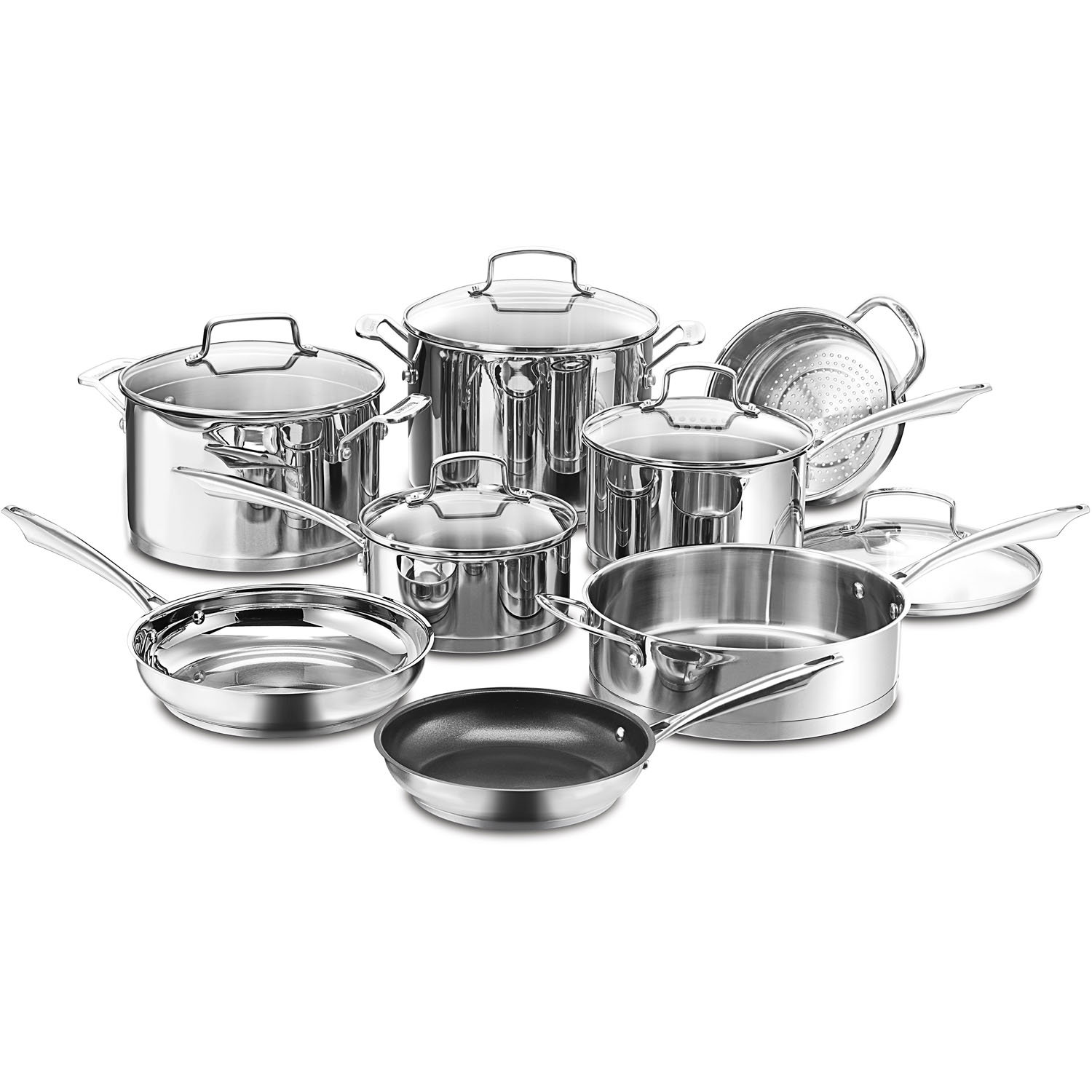 Cuisinart 17-Piece Chefs Classic Stainless Steel Cookware Set