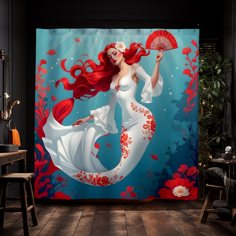 Rideau de douche Esmeralda Mermaid
