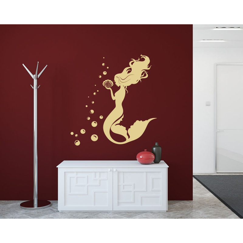 Décalcomanie murale sirène, Crème