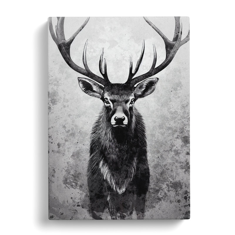 XV1022-4988X View Of The Stag No.2 - Print, Wrapped Canvas, 50cm H x 35cm W, No Matte