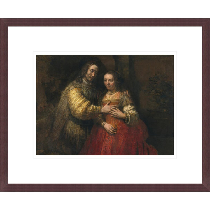 La fiancée juive par Rembrandt van Rijn - Estampe numérique encadrée, H 13,75 po x l 16,69 po
