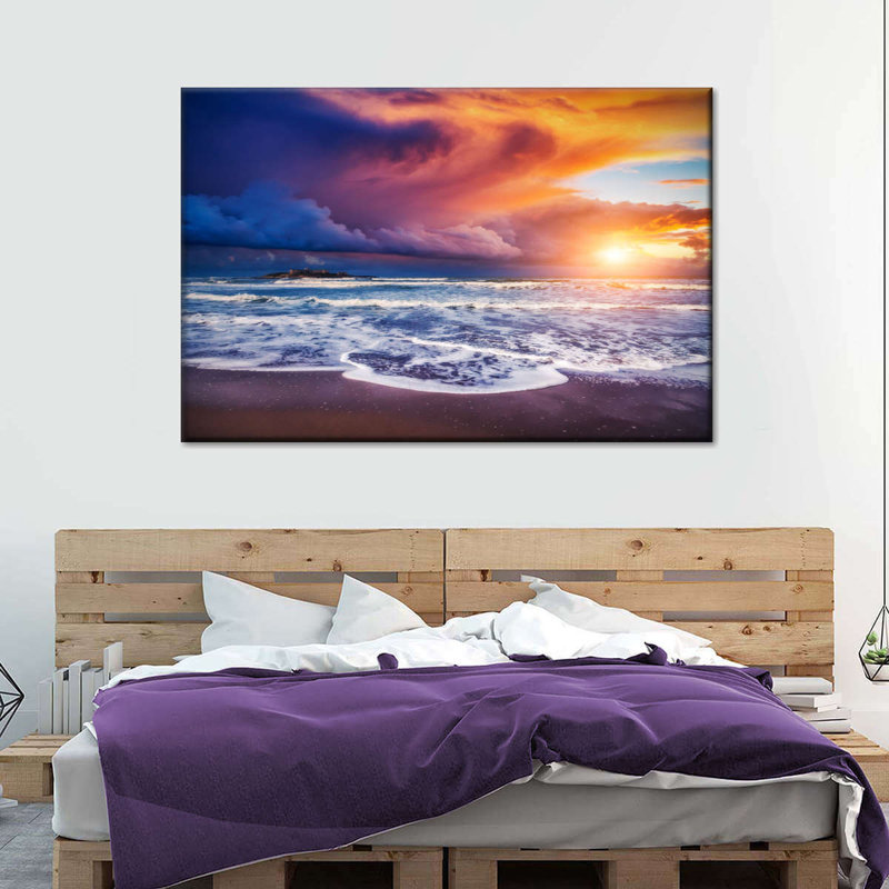«Heaven At Sunset», reproduction sur toile, H 34 po x l 51 po x P 1,25 po