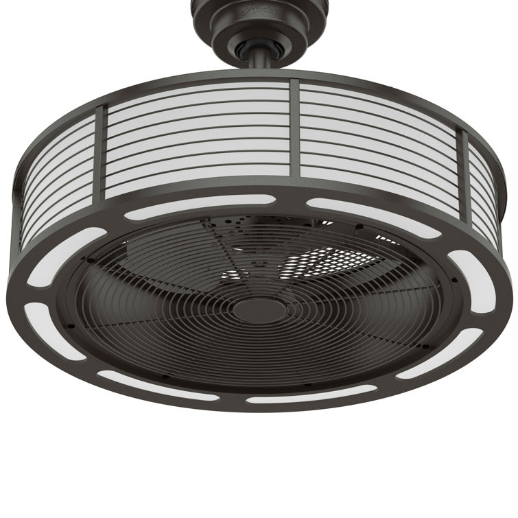 22" Tunley 3 - Blade LED Standard Ceiling Fan with Wall Control and Light Kit Included