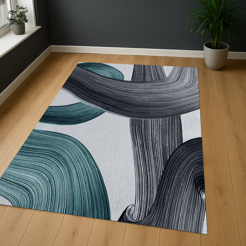 Abstract Area Rug, Runner 70 x 140 cm