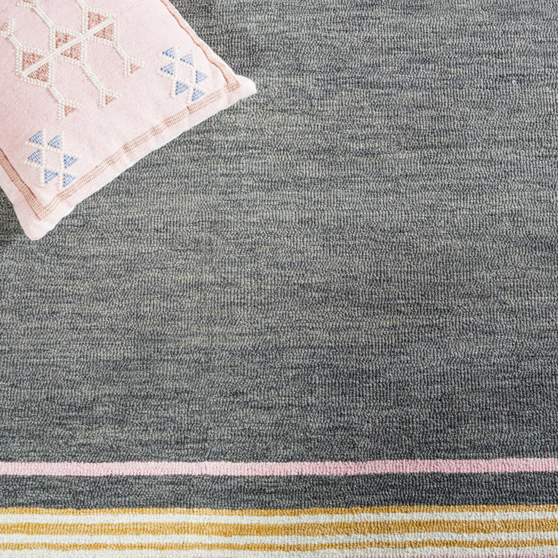 Tapis en laine et coton touffeté à la main Hanke, Rectangle 6 pi x 9 pi