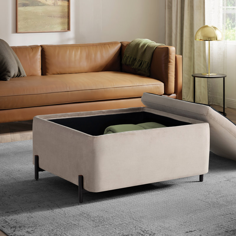 Grand repose-pieds avec rangement 31,1 po Delton, Taupe