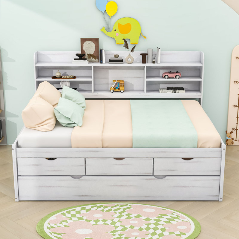 Vihaan Storage Platform Bed, White
