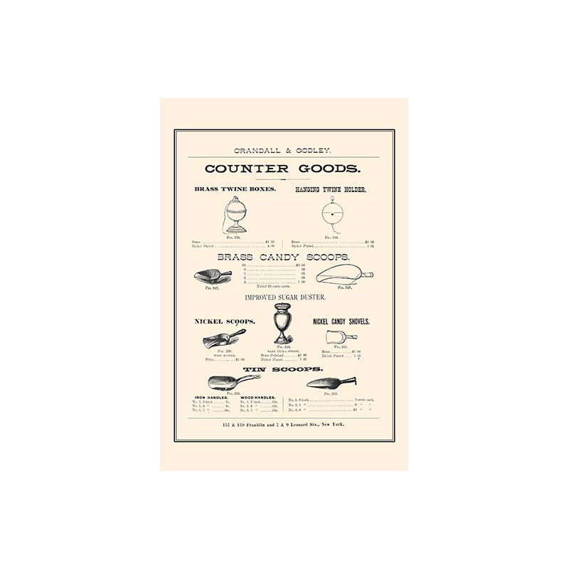 Biens de comptoir-impression publicitaire, H 42 po x l 28 po x P 1,5 po