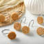 12 crochets de rideau de douche en osier tressé Boho - anneaux de rideau de douche en rotin décoratifs, accessoires de quincaillerie de salle de bain de style maison de campagne pour tringle de douche