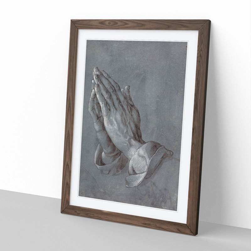 Praying Hands by Albrecht Durer - Framed Print, 65cm H x 48cm W x 2cm D, Walnut Framed