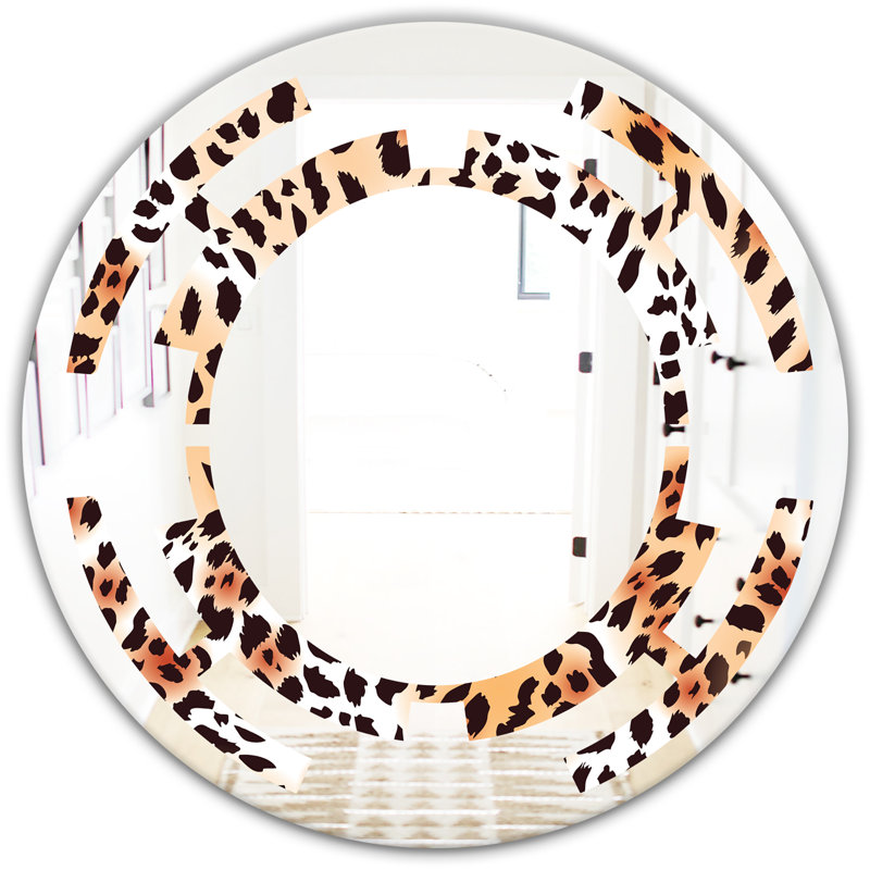 Miroir mural Leopard Fur Safari II, H 31,5 po x l po