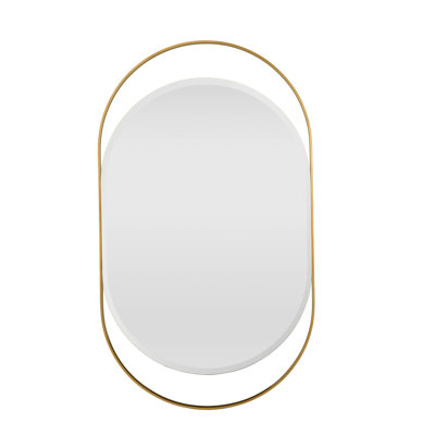 Track Flat Beveled Wall Mirror