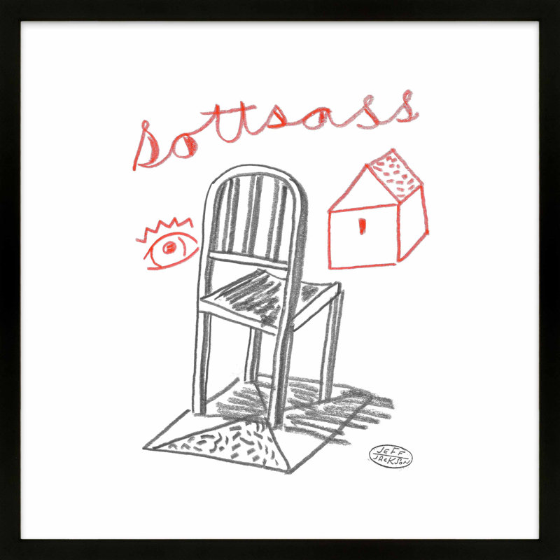 " Chairs Sottsass " by Jeff Jackson, 30" H x 30" W x 1.25" D, Black Single Picture Framed Paper