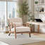 66cm Modern Solid Wood Frame Upholstered Accent Chair with Lumbar Support Pillow-1661194048