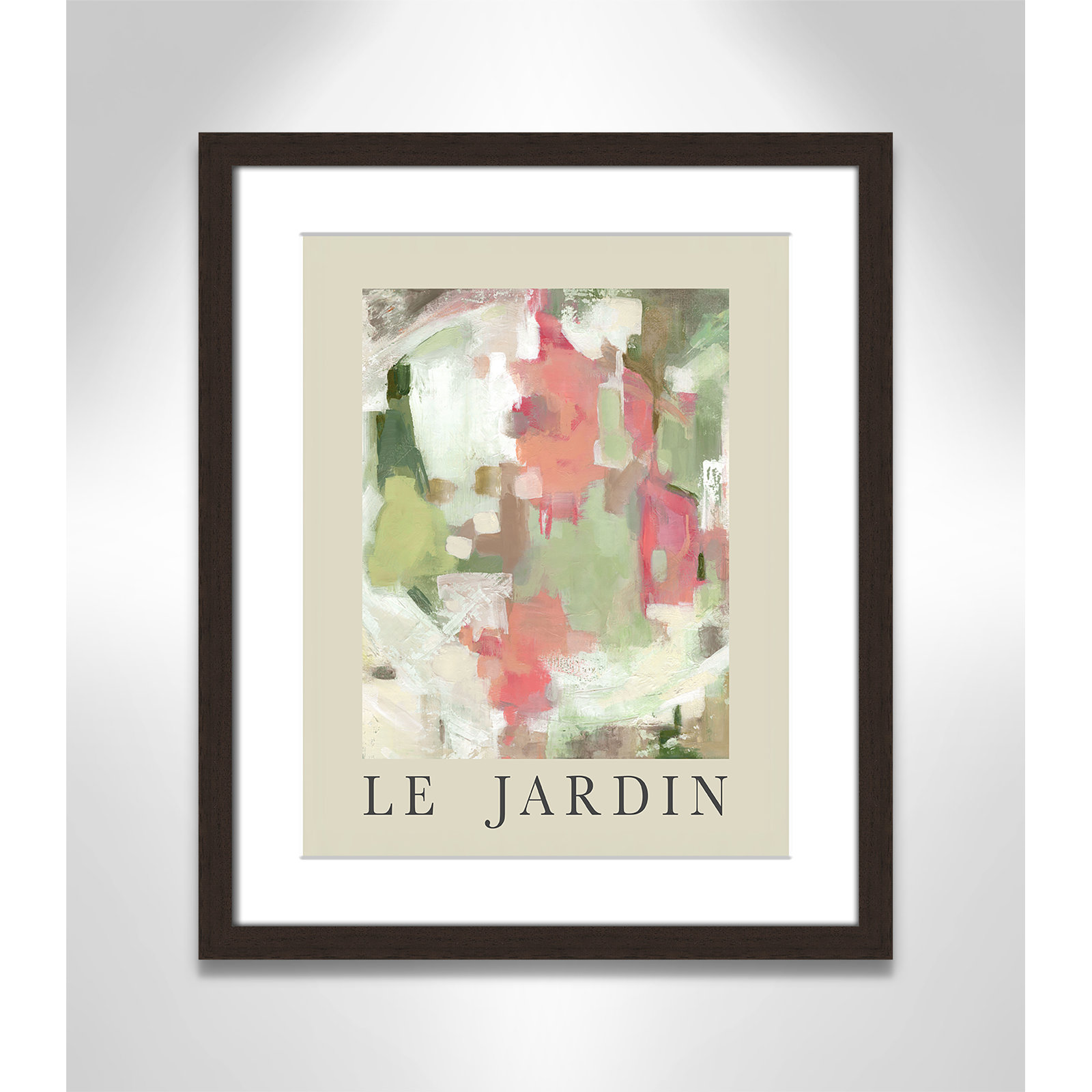 Riya "Le Jardin" Print by Carol Robinson, Walnut Single Picture Frame, Yes, 19" H x 16" W x 1.25" D
