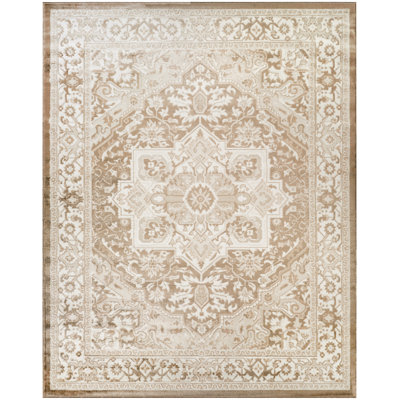 Lafever 7'10" x 9'10" Taupe Ivory Vintage Indoor Rug