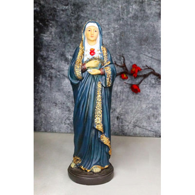 Our Lady Of Seven Sorrows Mater Dolorosa Virgin Mary Statue With Base 12" Series