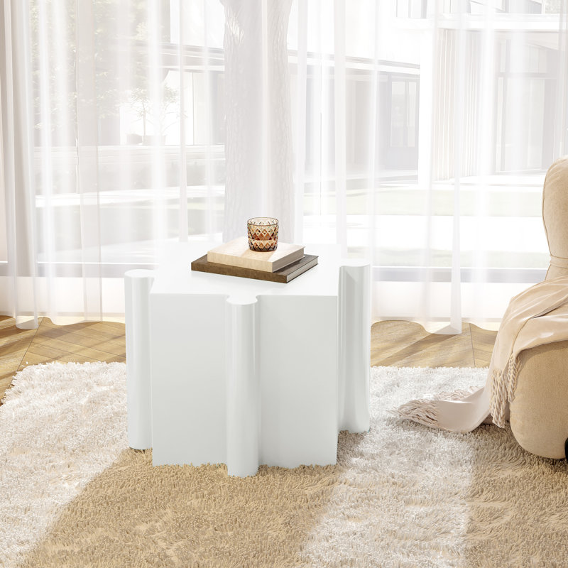 Table d'appoint modulaire Convex Edge MGO, intérieur et extérieur, blanc | Idée de cadeau, Blanc