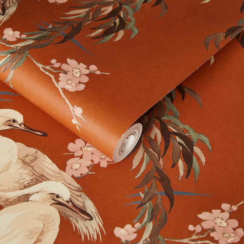 Zeus 9.84' L x 70.87" W Wallpaper Roll, Tobacco