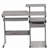 Full-size computer work station desk, gray-1353235220