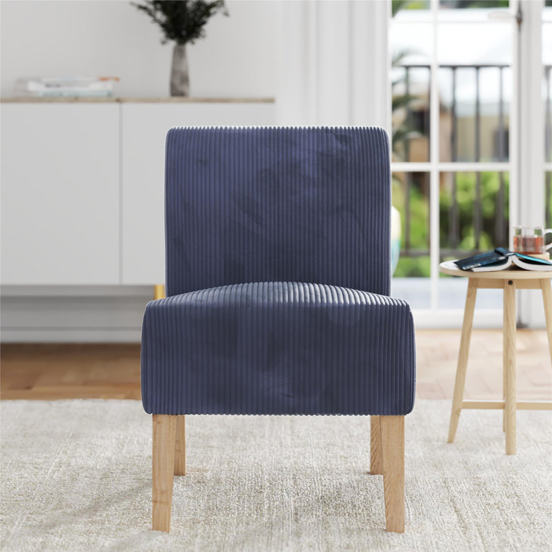 Armante Upholstered Accent Chair, Navy