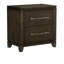Table de chevet moderne avec 2 tiroirs - Finition brun foncé de style contemporain