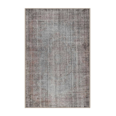 Tapis floral gris