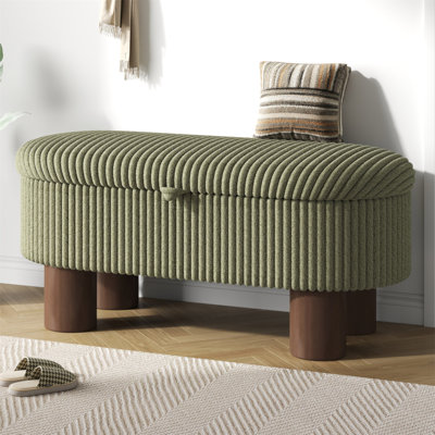 Repose-pieds moderne avec rangement et repose-pieds Corduroy