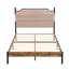 Cadre de grand lit, tête de lit tapissier avec lumières DEL rechargeables et tactiles, rangement sous le lit, aucun sommier nécessaire, sans bruit-468985264