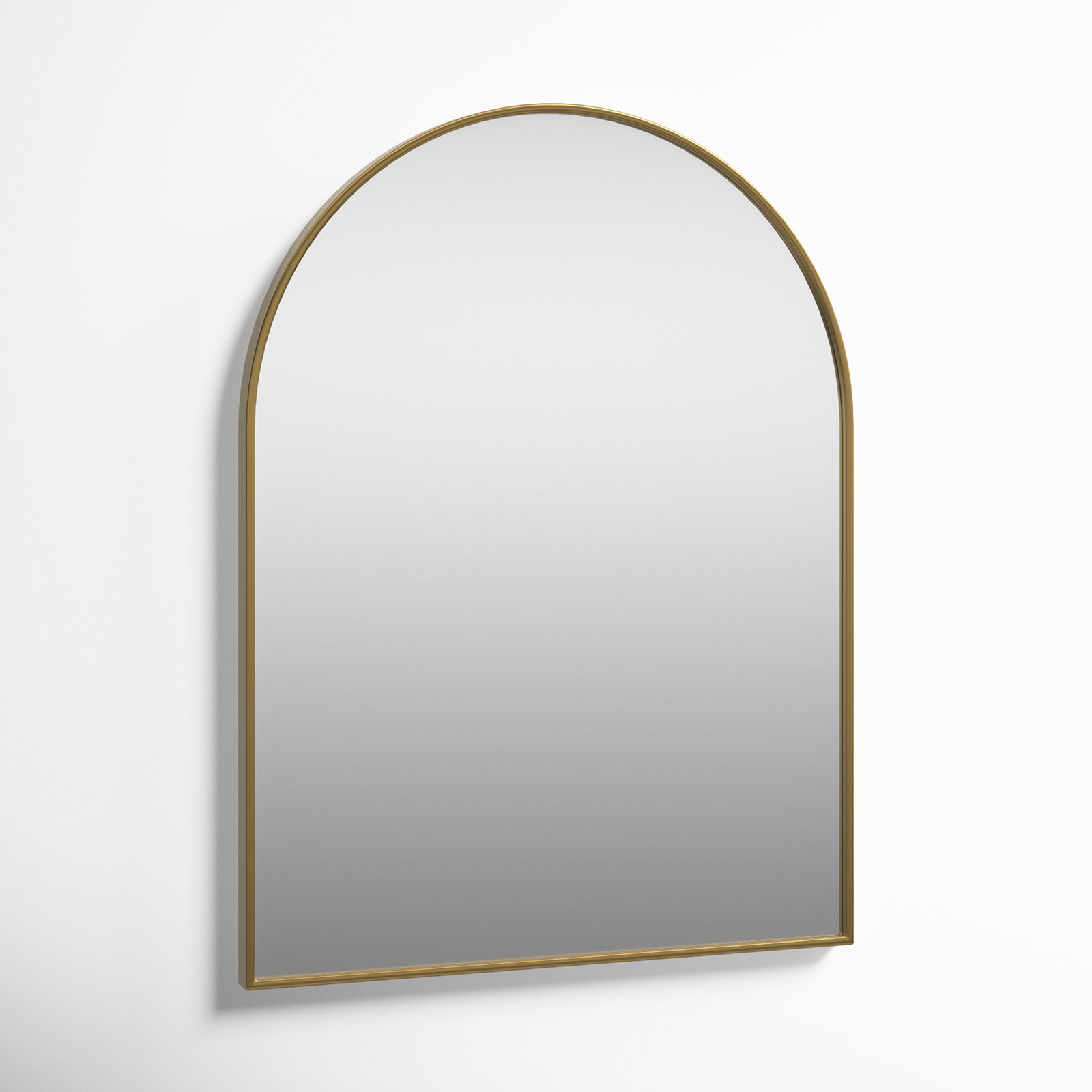 Sabine Metal Arch Wall Mirror, Brass, 36" x 27"