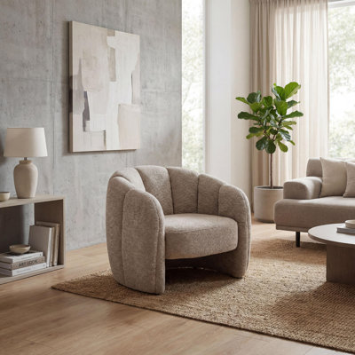 Upholstered Fabric Accent Chair