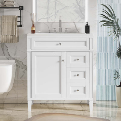 Meuble-lavabo simple 30 po avec plateau Deltonia