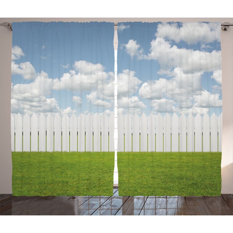 Polyester Semi-Sheer Curtain Pair