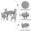 Ensemble de salle à manger moderne 5 pièces, table de salle à manger rectangulaire en bois avec 4 chaises rembourrées pour la cuisine-252602024
