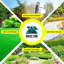 Arroseur rotatif pour jardin et jardin GrowGreenBrands, arroseur d'eau en plastique ABS robuste, grande surface avec jet réglable, vert
