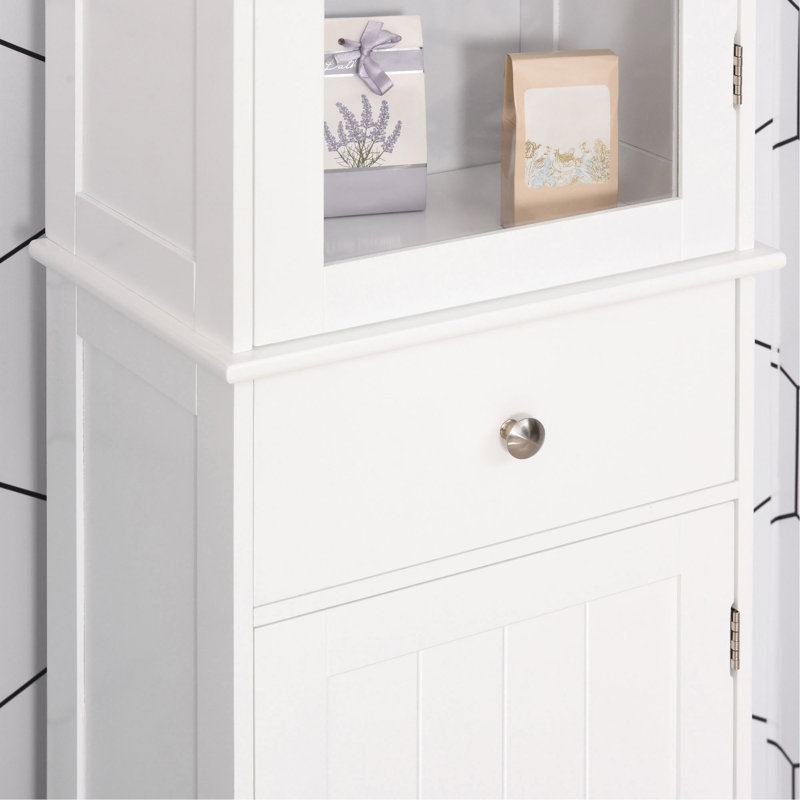 Slim Bathroom Storage Cabinet With Ample Space And Secure Design