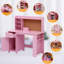 Ensemble de bureau et chaise pour enfants, table d'étude en bois avec tablette de rangement, babillard, ensemble de bureau d'apprentissage pour enfants, table d'écriture