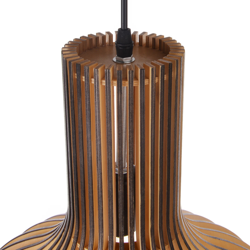 Carlea 1 - Light Matte Black Dome Pendant, 15.74" H x 13.77" W x 13.77" D