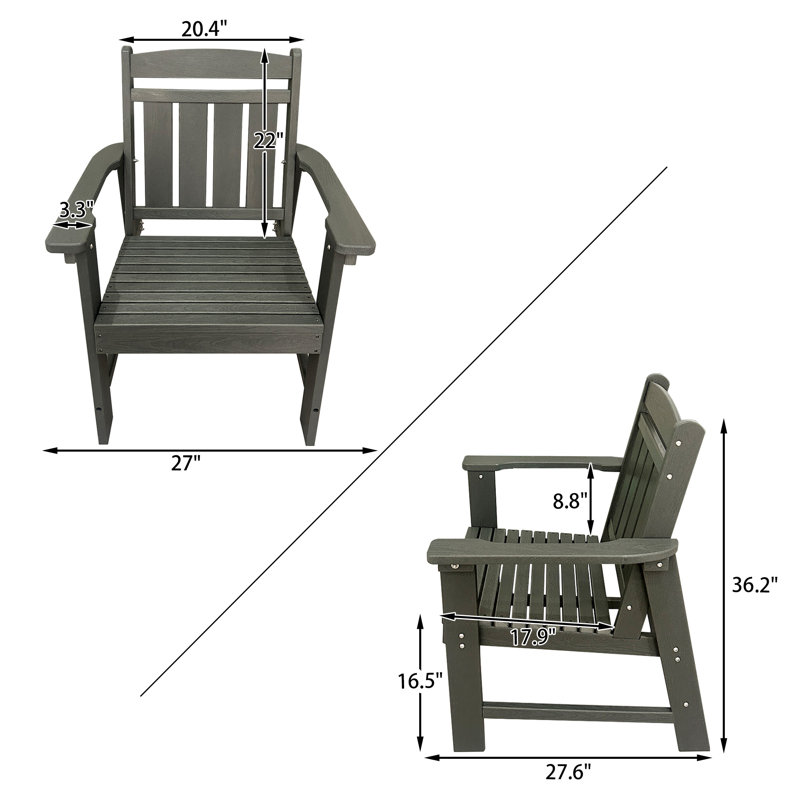 Chaise de patio en PEHD