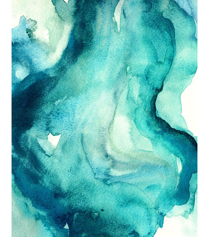 Emerald Wave Painting by Michelle Bennett, 46" H x 36" W, Outdoor