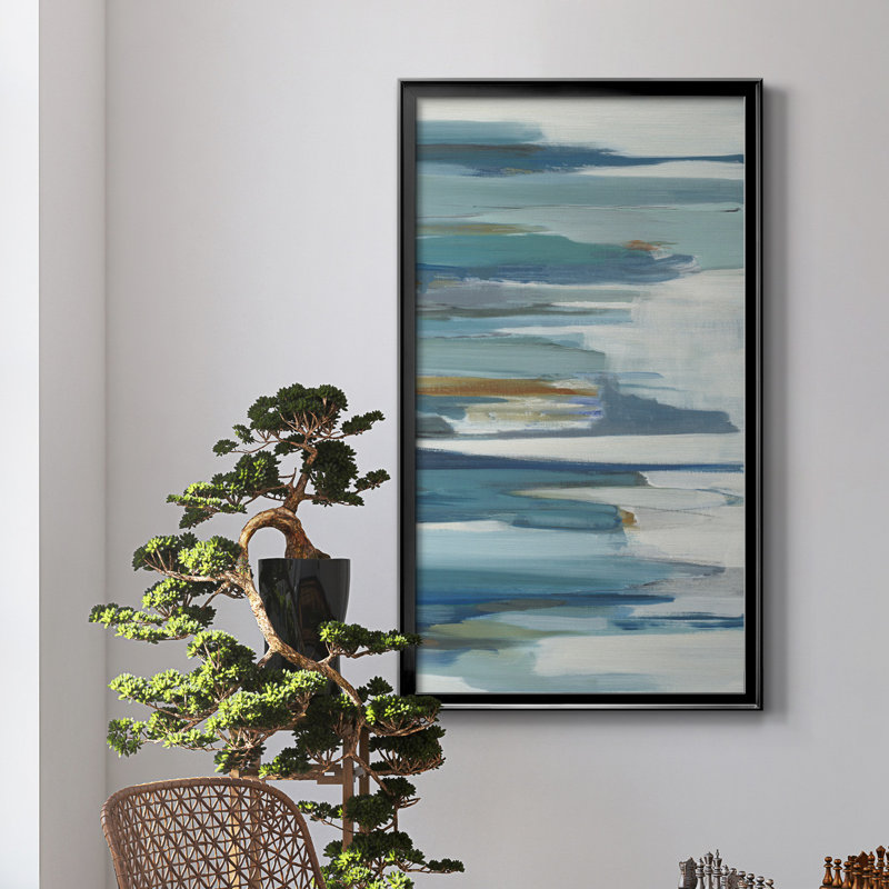 Boom Times VI - reproduction d'art, H 14,5 po x l 26,5 po x P 1,5 po, Toile avec cadre noir, Pas de tapis