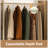 63.1‘’ - 108‘’ W Closet System with Wooden Drawers and Hanging Rods(Cut to Suit)-492139339