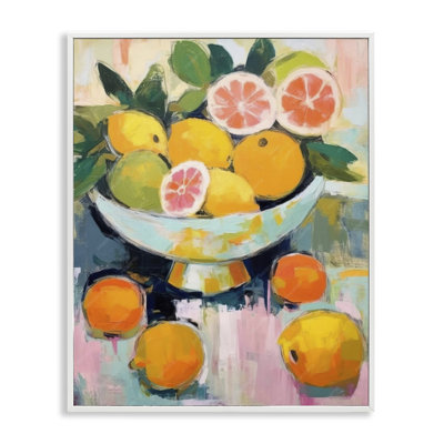 Abstract Citrus Still Life Framed Giclee Art by LSR Design Studio