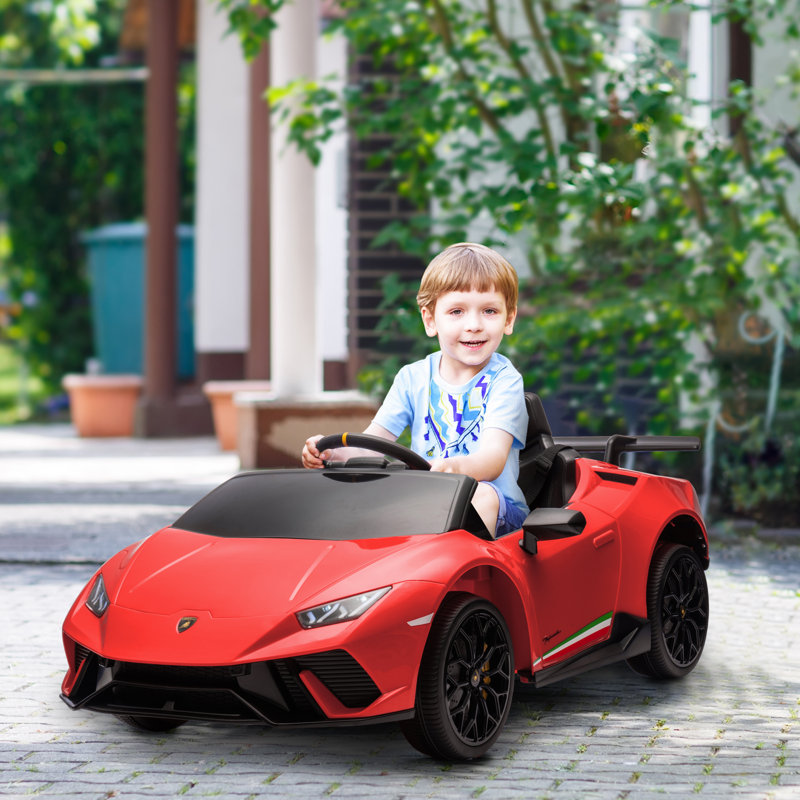 Voiture électrique 12V pour enfants Lamborghini Huracan, Rouge