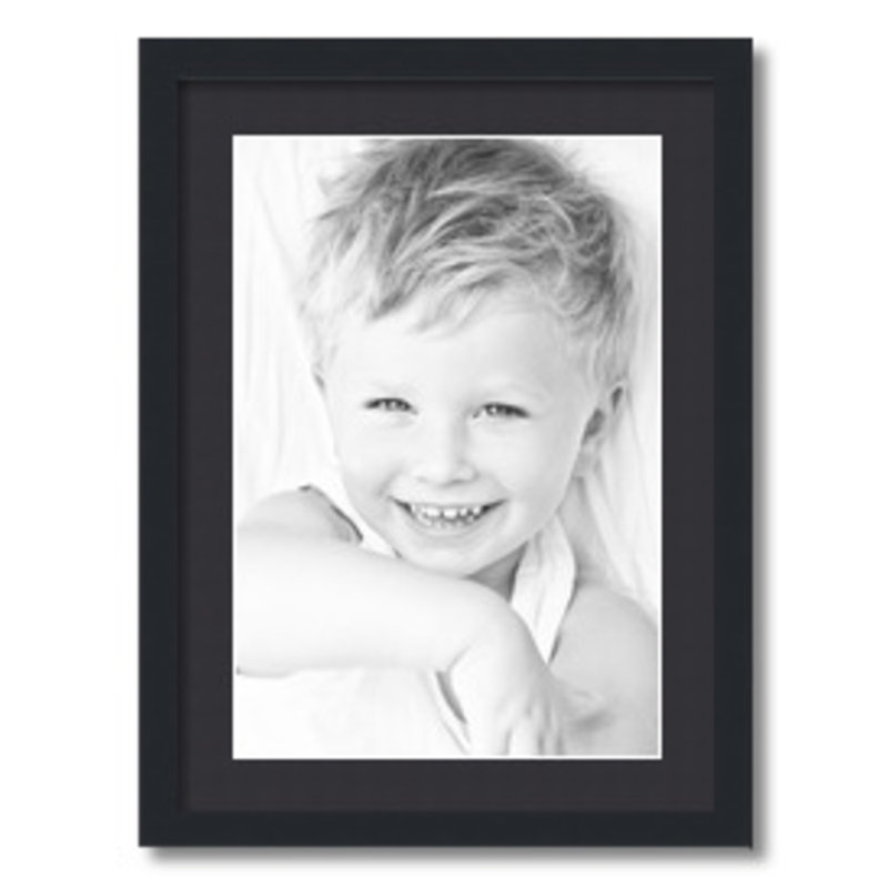 Matte Picture Frame with Mat, Black