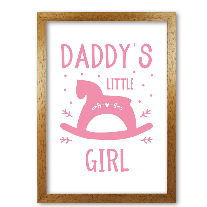 Daddy's Little Girl - Print, Honey Oak Frame, 42 cm H x 30 cm W x 5 cm D