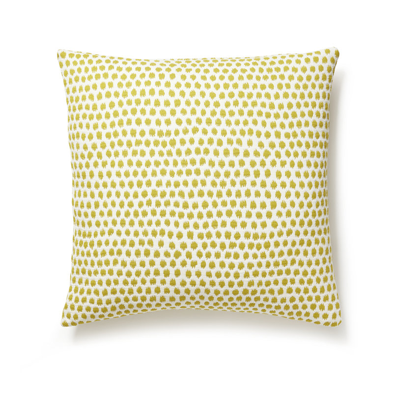 Housse de coussin et insert La Boheme, Chartreuse, H 22 po x l 22 po, Carré